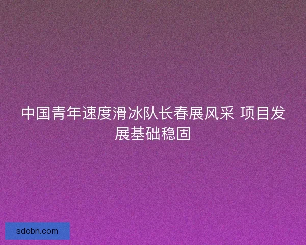 中国青年速度滑冰队长春展风采 项目发展基础稳固