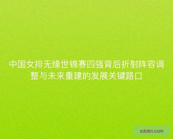 中国女排无缘世锦赛四强背后折射阵容调整与未来重建的发展关键路口