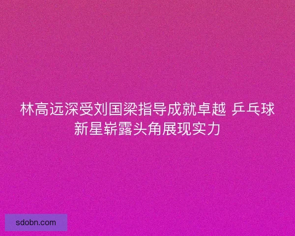 林高远深受刘国梁指导成就卓越 乒乓球新星崭露头角展现实力